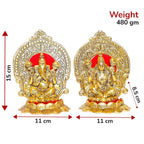 KridayKraft Metal Laxmi Ganesh Statue/Murti for Pooja Room & Home Office Décor,Laxmi Ganesha Idol for Diwali Gift,Religious Idol Showpiece Figurines Decorative & Diwali Poojan...