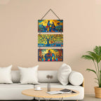 Artvibes Devotional Art Radha And Krishna Wall And Door Hanging for Home | Spiritual Decor Items | Religious Wall Art | Wall Illustrations | Artwork| Stylish Modern Decor Item | Gift Items (WH_9429N)