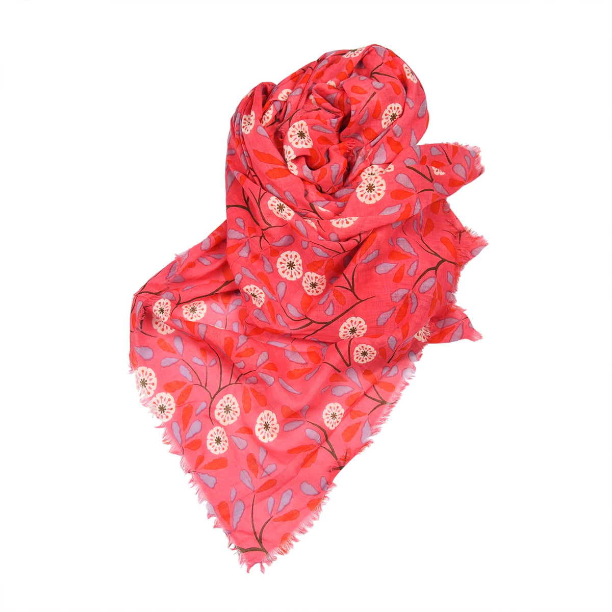 AQVA Printed Cotton Scarf for Women Stylish (Noor Pink) | Head and Face Cover Scarf for Girls with 100% Cotton | Soft & Lightweight Scarves/Stoles for all Weather (72 x 43 in)