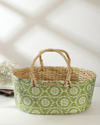 Handwoven Seagrass Hamper Basket for Elegant Gift Packaging and Home Decor