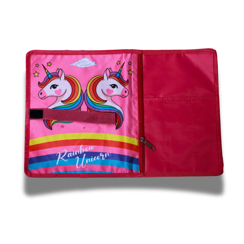 Ji and Ja® Stain-Resistant Waterproof Rainbow Unicorn Printed Placemats Roll Up Tablemats for Kids & Teenagers, Dinning mats (Pack of 1) Kafalo