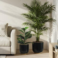 BEHOMA Metal Planters Black (Set of 2)