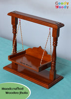Goody Woody Laddu Gopal Jhula, Kanhaji Swing, Balgopal Palna, Shri Krishna Hindola Polished (Brown, 13x12x6), Seat Size :- (8x6) 0 to 4 No. Kanha
