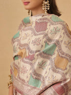 Pashmoda Women Floral Geometry Kaani Wool Blend Stole (Size : 28x80in, 71X203cm) AVST09