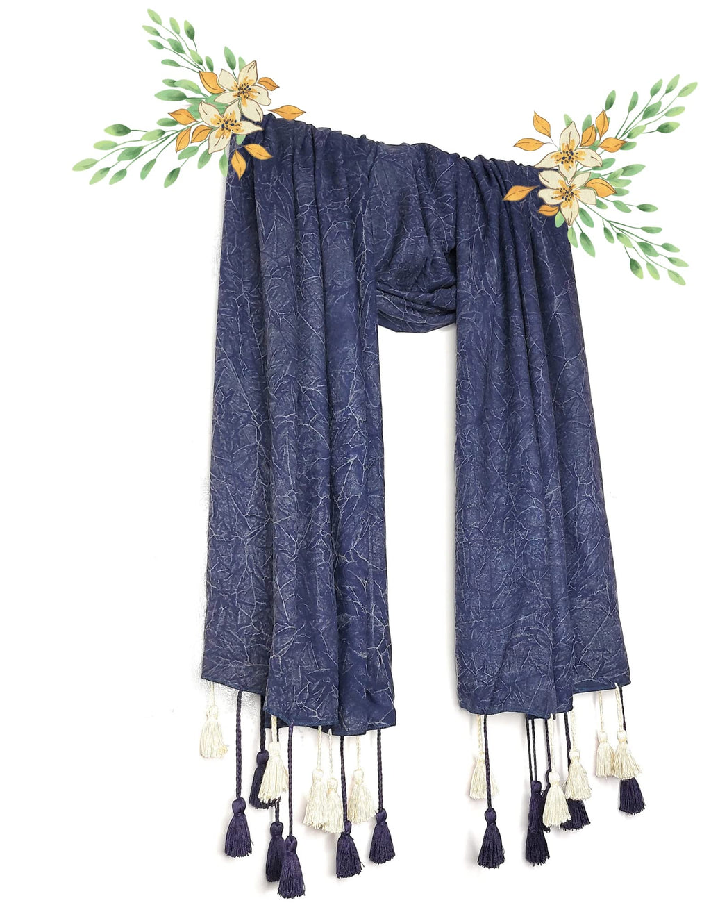 Chandwasia Rayon Design Trendy Stole Scarf Shawl | For Travel Office Casual Outdoor Styling | Rayon Fabric Printed Pattern Soft Texture Fringed Edge Design | Unisex Accessory For Seasonal Use