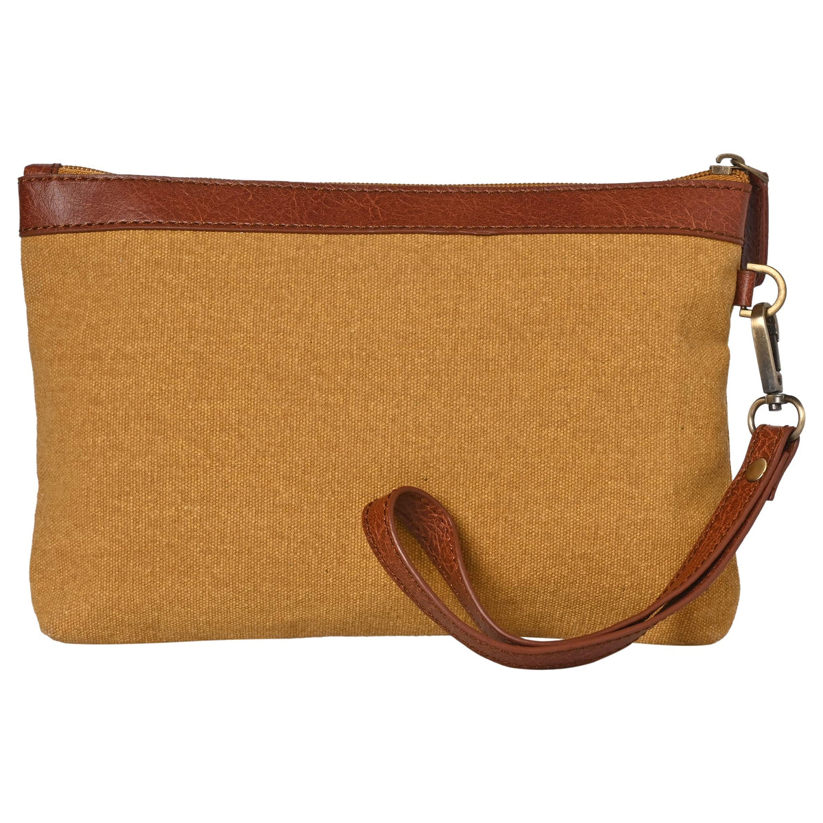Mona B Canvas Tote Handbag for Women with Pouch perfect for Travel, College and office Use - Mustard