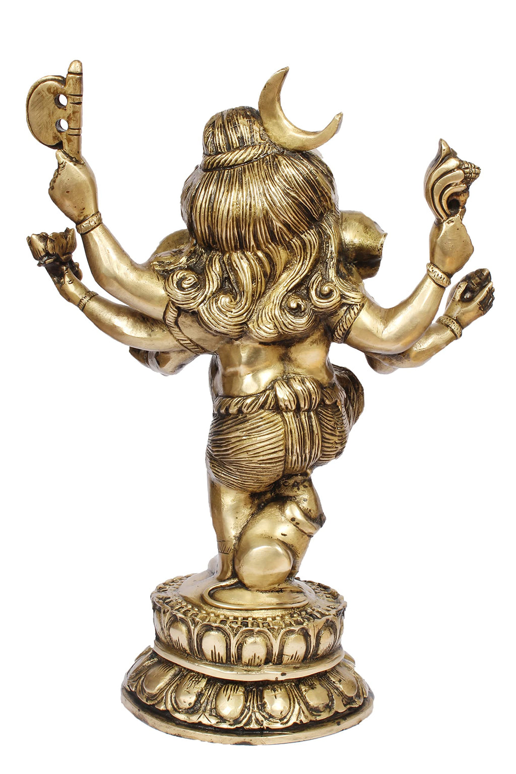 ARTVARKO Brass Big Ganpati Ganesha Bhagwan Statue Moorti Murti for Entrance Home Décor Diwali Decoration Pooja Ganesh Chaturthi Good Luck Gift 15 Inch