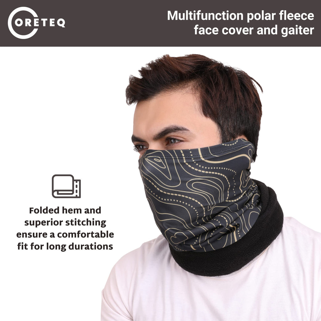 Coreteq Multifunction Polar Fleece Neck Warmer Gaiter Face Cover for Men and Women (Psy Green)
