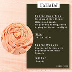 FAHABO Scarf Woman Checkered Cotton with Sequence Work with Tassels | Hijab Scarf | Headscarf | Neck Scarf | Stoles | Wraps (Peach)
