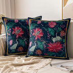 ishro home Premium Cushion Cover 16 inch x 16 inch | Luxury European Mosha Fabric | Love at First Sight Designs | Hidden Zipper | Machine Washable, Non- Fading | (4, Imperial Palace, 16 x 16 Inches)