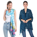 PALATT Cotton Scarf for Women | Lightweight Summer Stole for Women | Soft Breathable Ladies Scarf | Size 70 x 180 cm