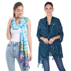 PALATT Cotton Scarf for Women | Lightweight Summer Stole for Women | Soft Breathable Ladies Scarf | Size 70 x 180 cm