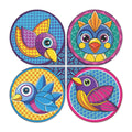Artvibes Birds Decorative Wall Art MDF Wooden Wall Hanger for Living Room | Garden Balcony | Decoration Wall Hanging Items | Trendy Decor | Aesthetic Wooden Decor | Ideal Gifts (WH_8424N), Set of 4