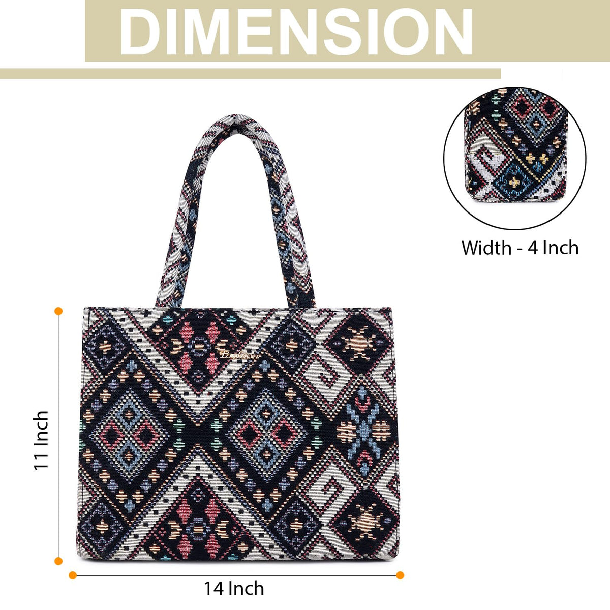 Lady Quinton Stylish Jute Tote Bag For Office and Laptop, Shopping Shoulder Bag, Shoppers Tote Handbags Lightweight Waterpoof Big Size, Grocery Bag, Eco Friendly Bags For Shopping For Women (MULTI)