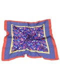 leeza store Women's Royal Blue Paisley Digital Printed Silk Scarf For Women – 40 X 40, Luxurious Soft Satin Feel, Elegant Neck & Head Accessory