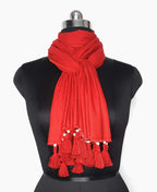 Chandwasia Scarf Stole & Shawl | For Daily Use, Office, Travel, Casual, Outdoor, Layering | Viscose Fabric, Printed Design, Soft Texture, Lightweight - Red