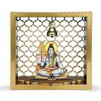 Art Street Shiv Ji Small Pooja Mandir for Office & Home Wall Hanging Temple, Diwali Decoration, Gifts, Dcor for Friends & Family (7x7 Inch)