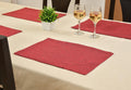 Yellow Weaves Jute Texture Table Mats/Placemat 4 Pieces (Maroon, 32 X 47 CM) Kafalo