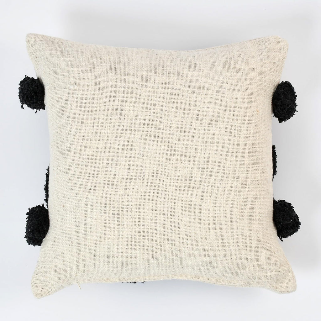 Furnistitchs Premium Decorative Throw Cushion Pillow Cover Boho Home Decor - Living Room Bedroom Couch Sofa Cushion Covers 16 inch x 16 inch (2, Black Circles)
