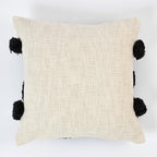 Furnistitchs Premium Decorative Throw Cushion Pillow Cover Boho Home Decor - Living Room Bedroom Couch Sofa Cushion Covers 16 inch x 16 inch (2, Black Circles)