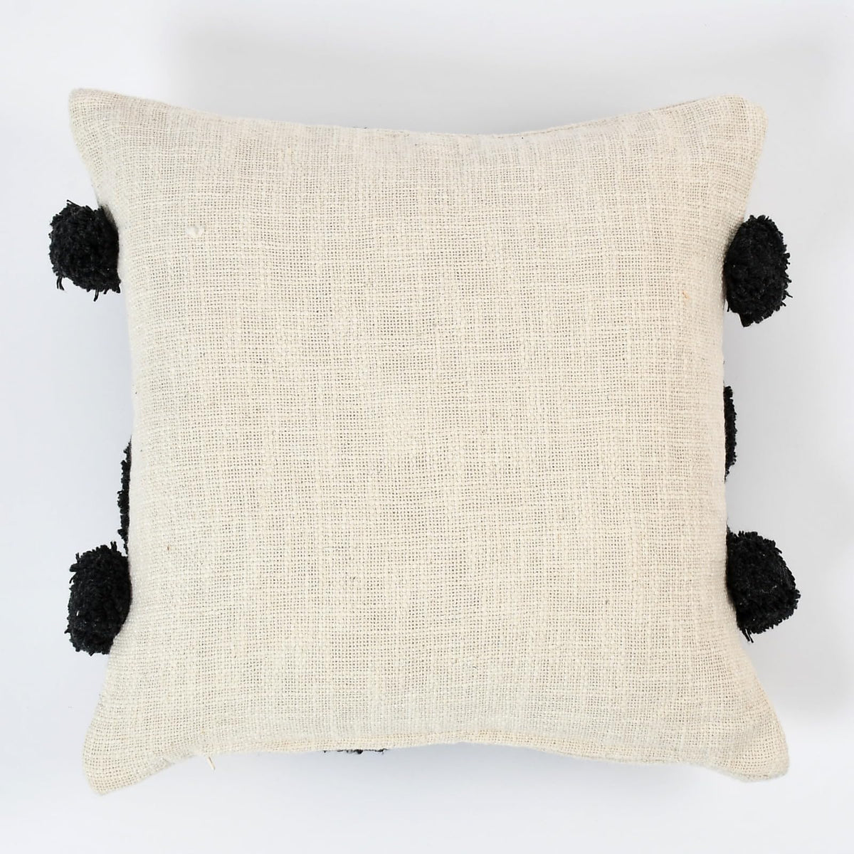 Furnistitchs Premium Decorative Throw Cushion Pillow Cover Boho Home Decor - Living Room Bedroom Couch Sofa Cushion Covers 16 inch x 16 inch (2, Black Circles)
