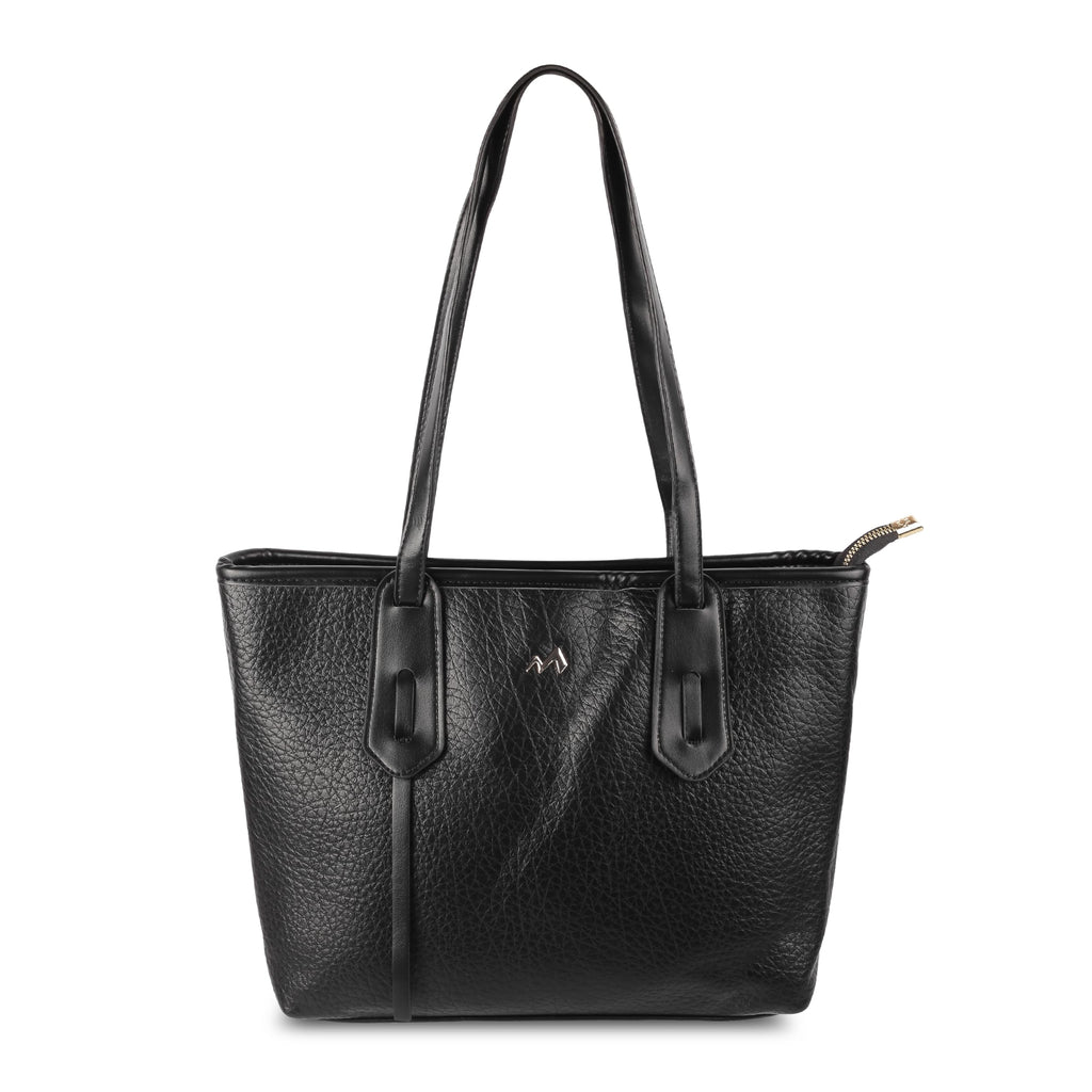 Metro Women Black Faux Leather Spacious Stylish Shoulder Bag (66-211)