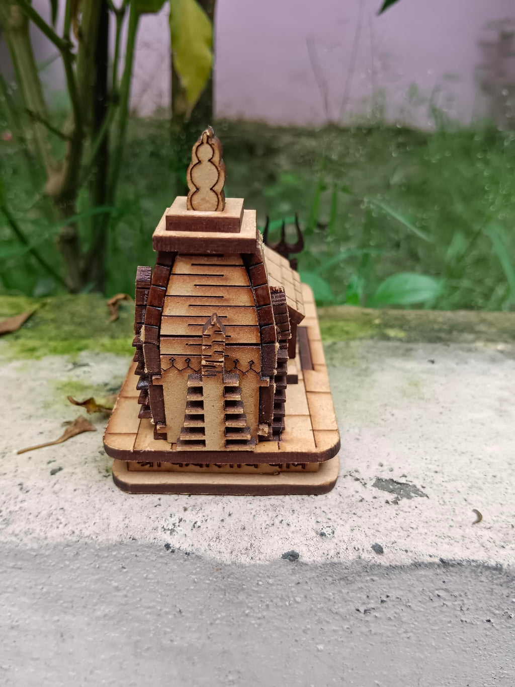 ANI DIVINE Pine Wood Shree Kedarnath Temple 3D Model || Kedarnath Temple 3D Structure || Shree Kedarnath Mandir (Pack of 1, Brown)
