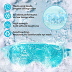 FEXXA Light Blue: Eye Mask Sleeping Reusable Gel Beads Eye Mask For Hot Cold Therapy, Pain Relief Mask And Eye Pillow For Puffy Eyes, Stress Relief, Migraine, Headache And Sinus Pain (Blue)