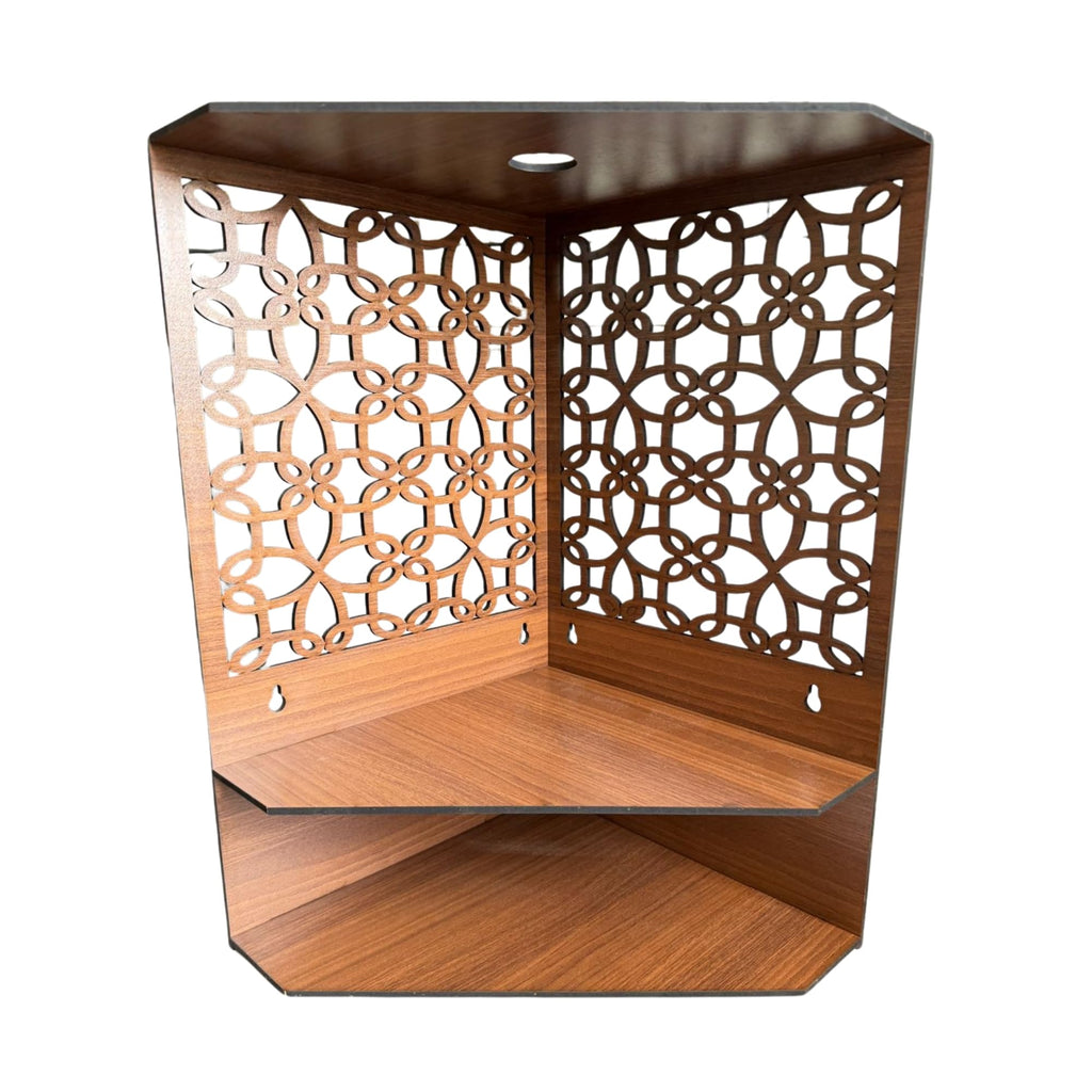eCraftIndia Brown Handcrafted Unique Pattern Wooden Temple for Home Office | Home Temple Pooja Puja Mandir