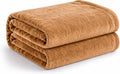 Cotton Bolls Textiles Cozy Plush AC Blanket for Double Bed, Lightweight All Season Blanket, Ultra Soft Blanket for AC Room, Mild Winter, Can Be Used as Bedsheet in Winter, 90x90 Inches, Brown Kafalo
