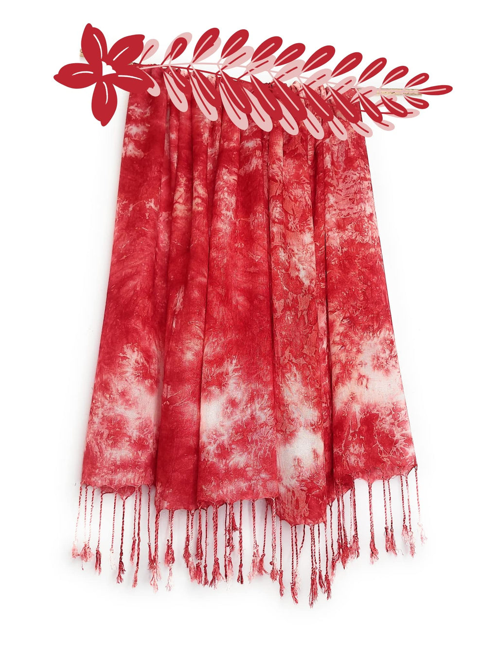 Chandwasia Rayon Shibori Pattern Scarf for Men & Women | Soft Viscose Fabric Stole & Shawl | Lightweight All-Season Summer & Winter Wear | 28 x 72 Inches