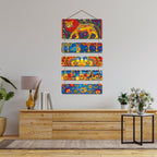 Artvibes Elephant Lion Peacock & Women Tribal Folk Art Decorative MDF Wooden Wall Art for Home | Wall Sculpture | Signs & Plaques | Handcrafted Art | Wall Poster | Art For Wall | Gifts (WH_6723N)