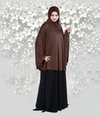 Mehar Hijab's Women's Stylish Hijab Solid Polycotton Feel Good Fabric HANANA Sleeve Hijab Free Size (Cocco)