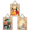 Artvibes Indian Culture Artwork Decorative Wall Art MDF Wooden Wall Hanger for Home | Printed Wall Decoration | Graphic Artwork | Aesthetic Wooden Decor | Sceneries | Ideal Gifts (WH_96125N), Set of 3