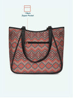 ZOUK Rhea Kapoor Naisha Tote Bag | Big Size Stylish Purse | handbag with Zipper & Compartments | Premium Office & Travel Tote | Casual & Daily Use | Gwalior Weaves