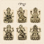 Shilpkala 5 Inch Laxmi & Ganesh Ji Brass Idol (Statue, Murti) for Table, Home & Office Decor, Worship & Gift