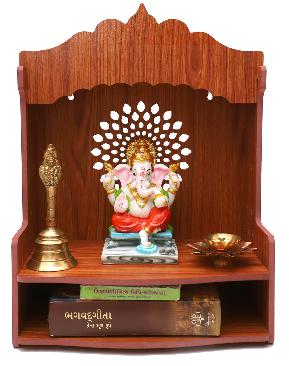 DIVOKAH® Beautiful MDF Wooden Temple/Home Temple/Pooja Mandir (8 MM Plywood Thickness) (WDN OMF)