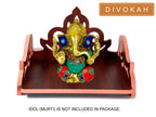 DIVOKAH® Plywood Small Wooden Temple for Home Office and Shop/sinhasan/Pooja Stand/Hindola (8.5 in * 6 in * 5.5 in) (8 MM Plywood Thickness) BR_SINHASAN