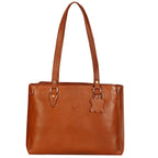 RICHSIGN LEATHER ACCESSORIES Full-Grain Natural Leather Top-Handle satchel Handbags & Shoulder tote Bags For Women (Dimension- L-13 X H-10 x W- 5 Inch | Weight- 0.8 KG / 800 GR (TAN)