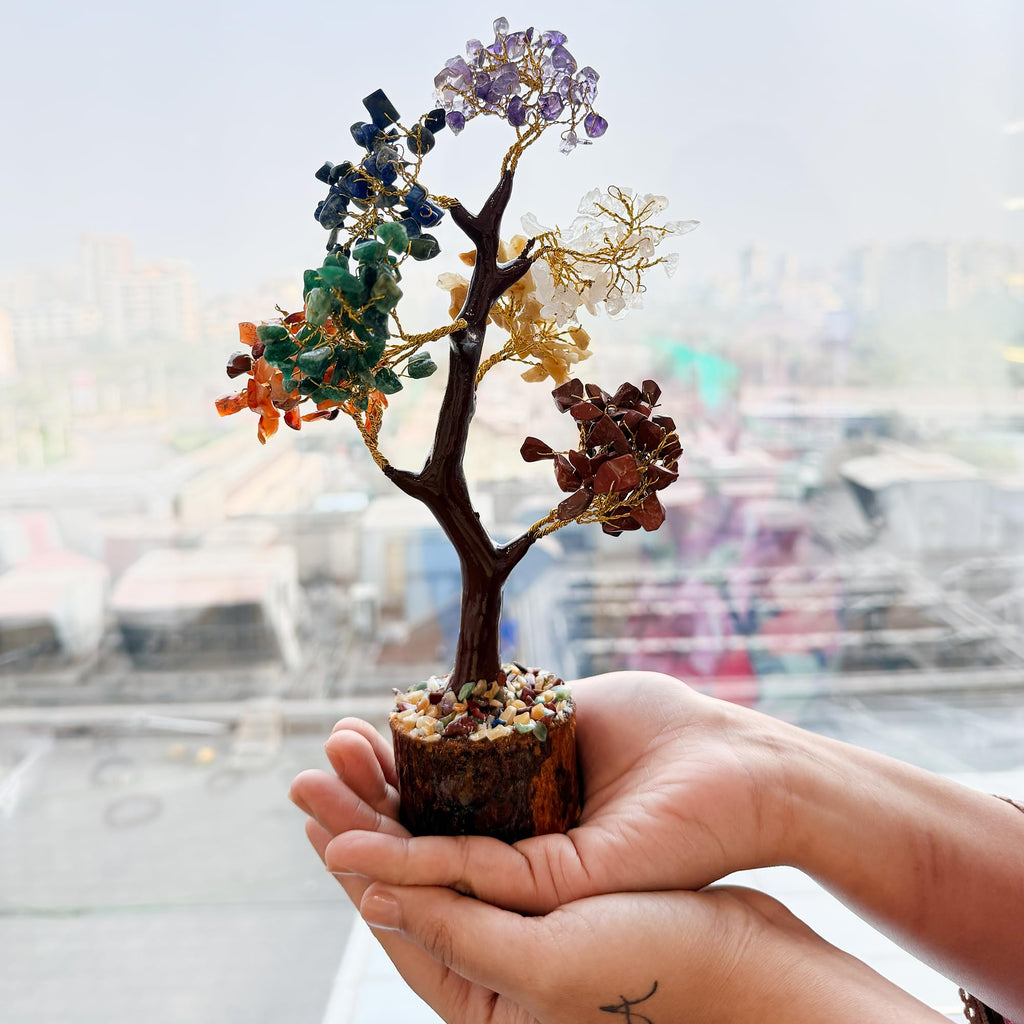 7 Chakra Crystal Tree for Good Luck, Wealth & Home Decor Gift
