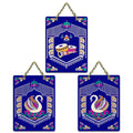 Artvibes Tanjore Art Home MDF Wooden Wall Art for Home Decor | Music Wall Art for Decoration | Wall Poster | Wall Sculpture | Signs & Plaques | Graphic Art | Unique Gift (WH_96156N), Set of 3