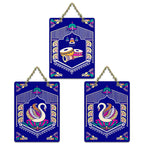 Artvibes Tanjore Art Home MDF Wooden Wall Art for Home Decor | Music Wall Art for Decoration | Wall Poster | Wall Sculpture | Signs & Plaques | Graphic Art | Unique Gift (WH_96156N), Set of 3