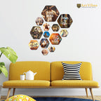 Artvibes Jesus Heals All Christian Art Hexagon Shape MDF Wooden Wall Decor Items | Spiritual Decor Items | Wall Art Paintings | Wall Illustrations| Stylish Modern Artwork | Gift (WPS_201N), Set of 13
