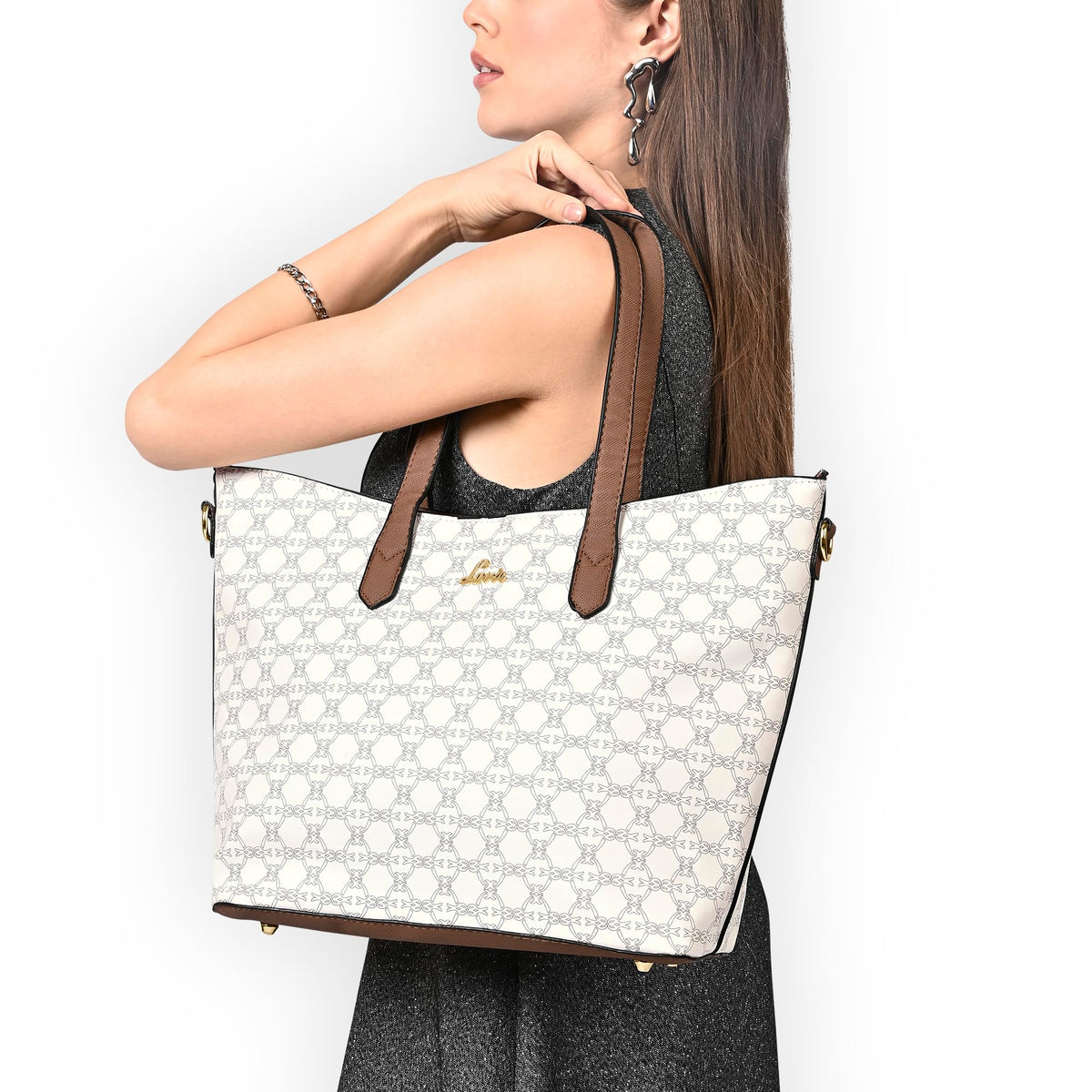 Lavie Women's Monoprint Hailon Tote Bag | Ladies Purse Handbag