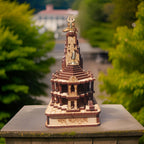 A&S Ventures Wooden Somnath Temple Model - Authentic, Handcrafted Design for Home Temple, Decor & Gifting (Wooden Brown)