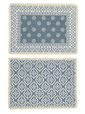 SARAL HOME EASY LIVING Decorative Jute Printed Cotton Table Placemat - Pack of 2 Pc, (33x45 Cms, Grey) Kafalo