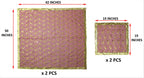 MEVE Rumala Sahib Ji Decorative Cloths for Temple (Set of 4, Red with Yellow Embroidery)