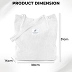 Kraptick Tote Bags – Stylish Shoulder Tote Bag for Everyday Use For Women Compact Reusable Perfect as a Grocery Tote Bag, Shopping Bags for Grocery (White)
