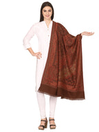 Pashtush Womens Jamawar Shawl Parent (Coffee)