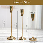BEHOMA Luxury Gold Candle Stick Holder | Luxury Metal Taper Candle Holders